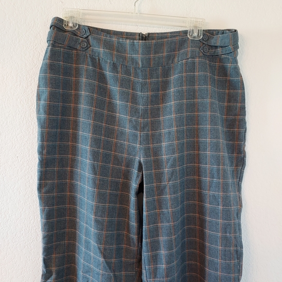 MODCLOTH Size 16 Crop Pants Gray Plaid - Picture 3 of 6